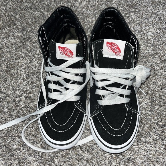 VANS Skateboard Pro Skate Shoes Kids Size 3 Black/White Casual Sneakers VGC - Picture 1 of 7